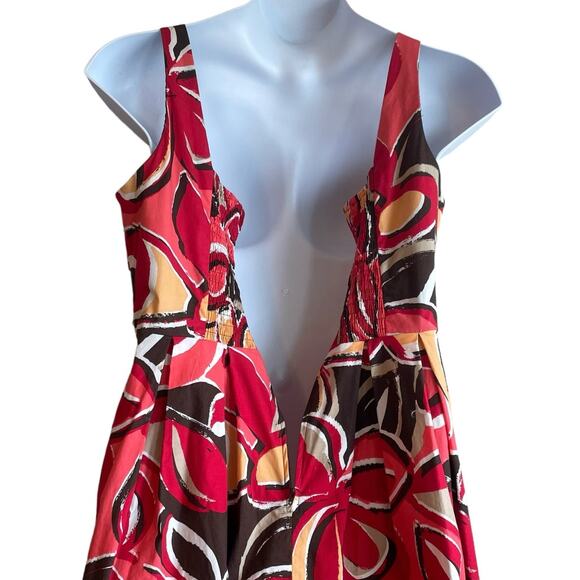 Cato Women Dress 16 Multicolor Abstract Print Smock Back Retro Style Rockabilly - Picture 5 of 16